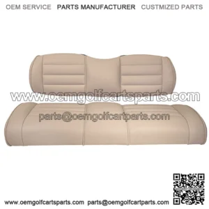 Premium Vinyl Seat Cushions for Mach3 Golf Cart Rear Seat - Light Beige