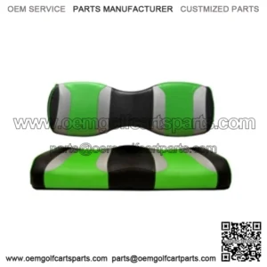 Golf Cart Rear Seat Cushions for Genesis 250/300 - Black/Green