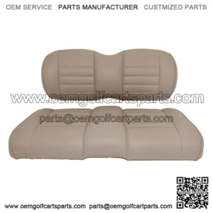 Premium Vinyl Front Seat Cushions for EZGO S6/L6 Express Golf Cart - Mushroom
