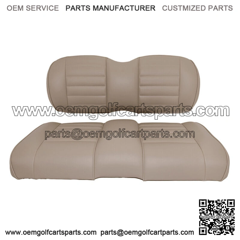 Premium Vinyl Front Seat Cushions for EZGO S6/L6 Express Golf Cart - Mushroom