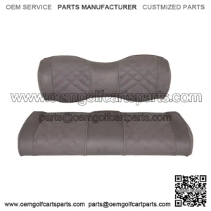 Suede Rear Seat Cushion Assembly for Genesis 250/300 Golf Cart Rear - Pewter