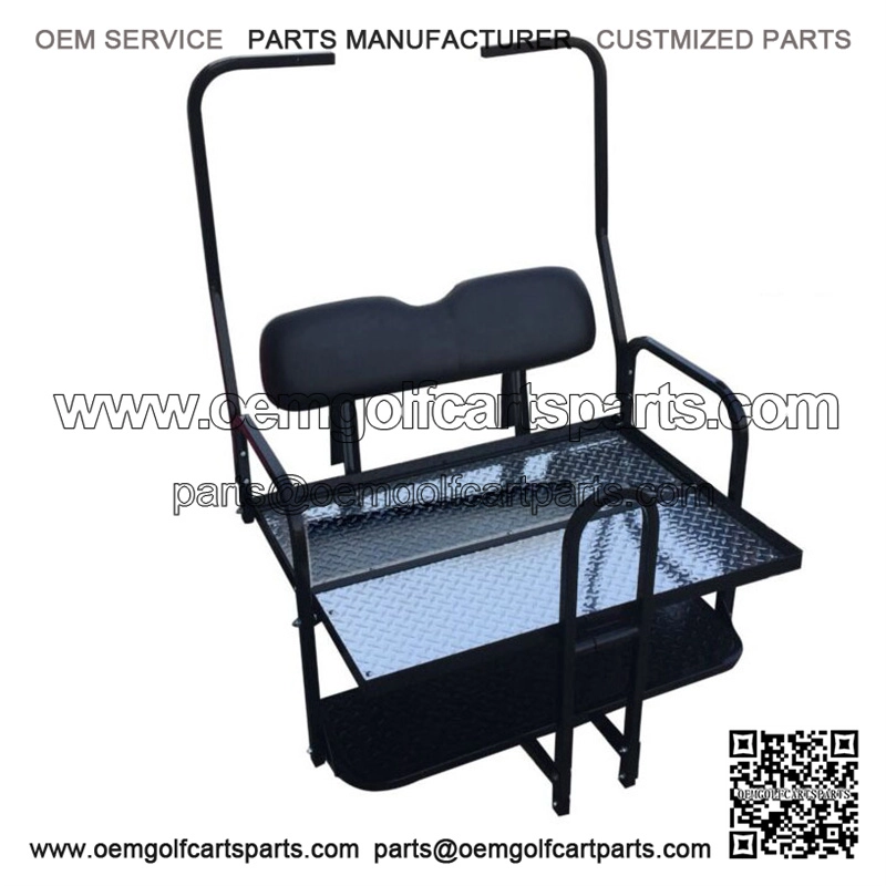 Rear Flip seat kit for Club Car Golf Cart DS (Black / 1982-2000) w/t grab bar