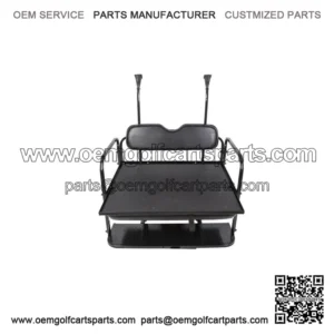 Fits Club Car Precedent Golf Cart Rear Flip Seat Kit (2004-UP) Black