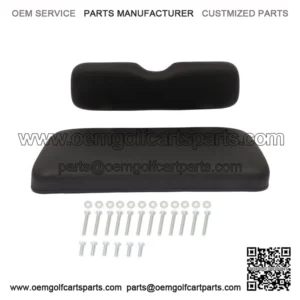 Black Golf Cart Front Seat Cushion Set Fits EZGO TXT