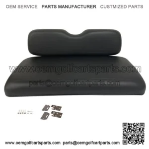 High Density Front Seat Cushion For EZGO TXT Golf Cart 94-13, Black Bottom &Back