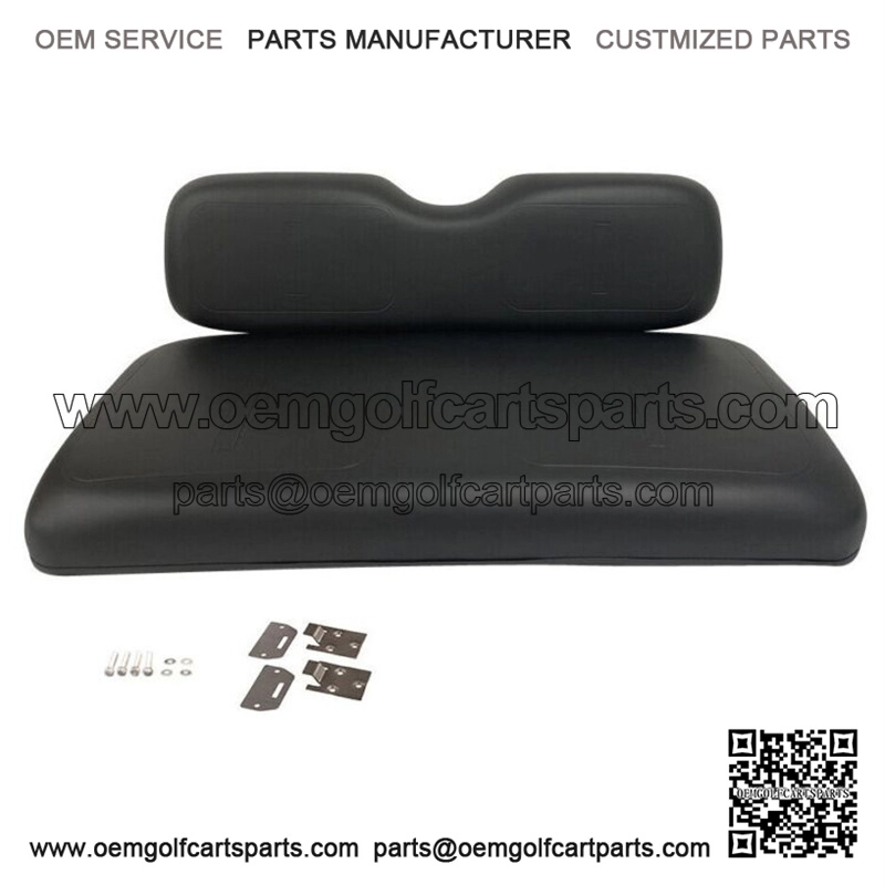 High Density Front Seat Cushion For EZGO TXT Golf Cart 94-13, Black Bottom &Back