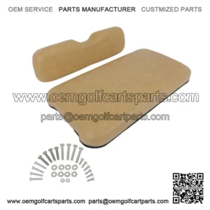 Tan Golf Cart Front Seat Cushion Set Fits EZGO TXT