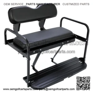 Rear Back Seat Kit Flip Folding Black Fit For Yamaha G14 G16 G19 G22 Golf Cart