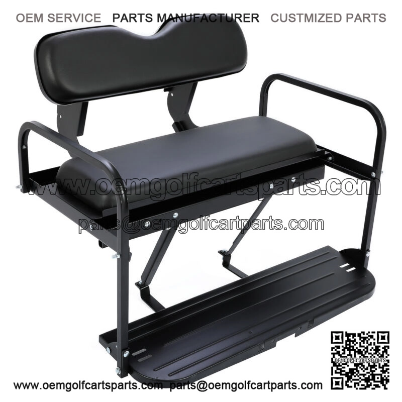 Rear Back Seat Kit Flip Folding Black Fit For Yamaha G14 G16 G19 G22 Golf Cart