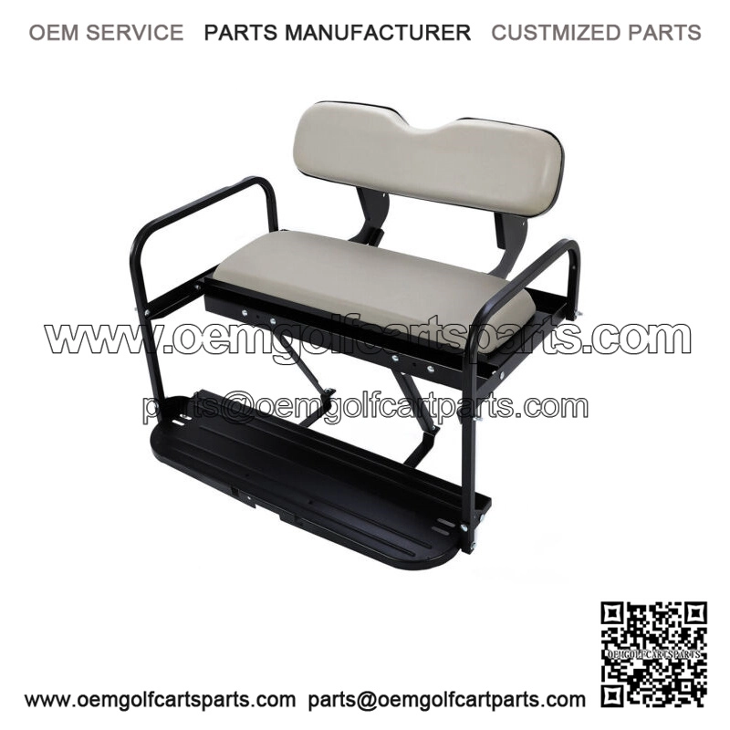 For Yamaha G14 G16 G19 G22 Golf Cart Rear Back Seat Kit Flip Folding Off-White