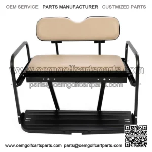 Tan Flip Folding Rear Back Seat Kit For EZGO Marathon Pre-1994 Golf Cart