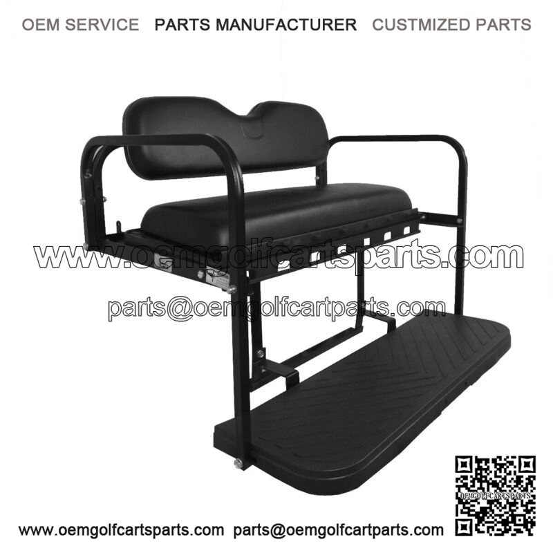 MACH3 Rear Flip Seat for Yamaha Drive2 Golf Carts 2017 & Up - Black