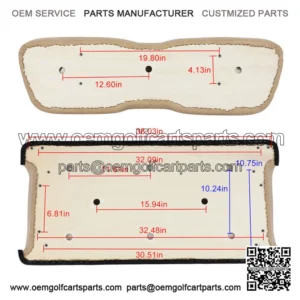 Tan Golf Cart Front Cushion Set Fit For Club Car DS