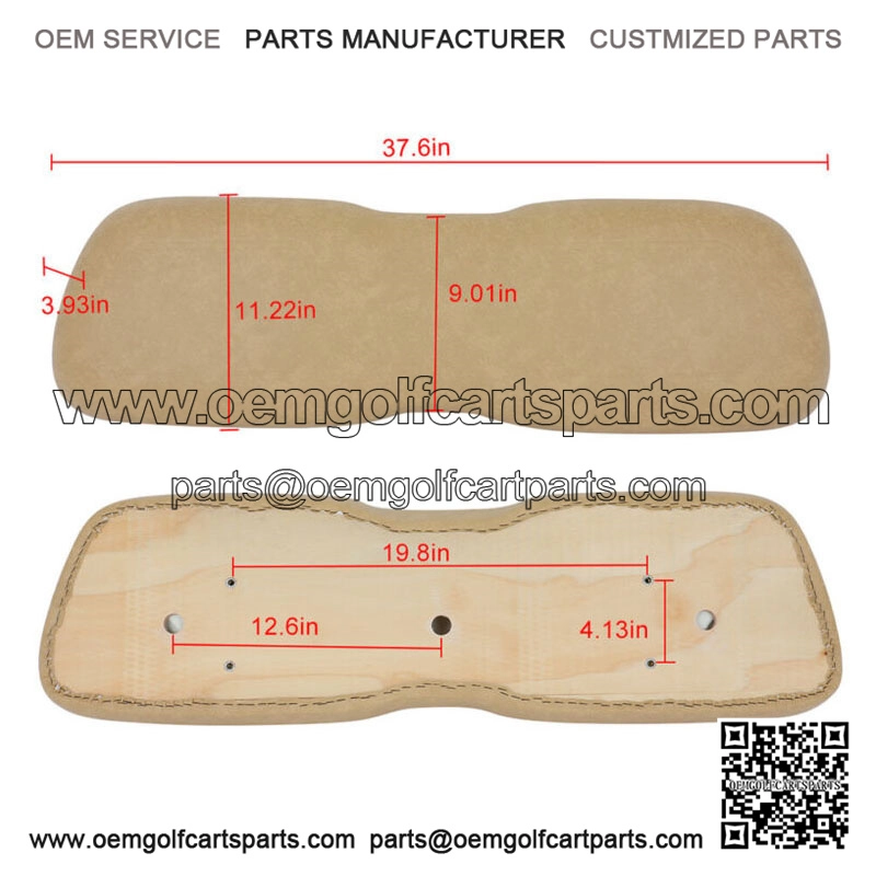 For Club Car DS Golf Cart Front Back Cushion Tan/Beige