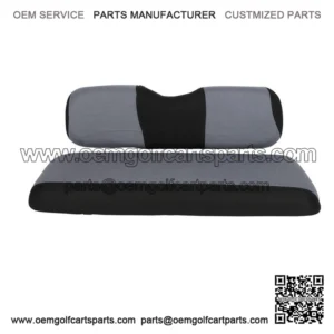 Universal Rear Golf Cart Seat Cover Set Black and Gray