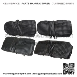 Black 4PCS Golf Carts Front And Rear Seat Covers For EZGO Medalist TXT 1994-2013