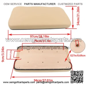 Golf Cart Front Seat Bottom Assembly For Club Car Precedent 2004-Up Replacement