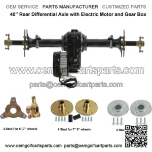 40" Rear Axle Kit Electric Brushless Differential Motor Fo Go Kart Golf Cart ATV