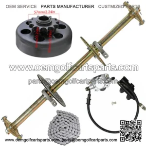 32" Rear Axle Kit+Brake Assembly+428 Chain+Clutch for Go kart Golf Cart Quad ATV