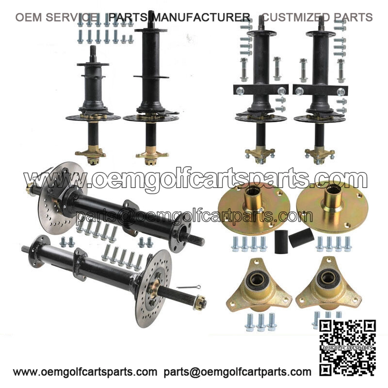 30 34 40" Differential Rear Axle Kit Drive Shaft Wheel Hub Go Kart Golf Tricycle