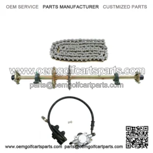 44" Rear Live Axle Kit Sprocket Wheel Hub Brake Assembly Chain for Go kart Trike