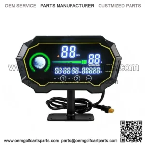 New Golf Cart GPS Speedometer, Black Battery Meter Voltage