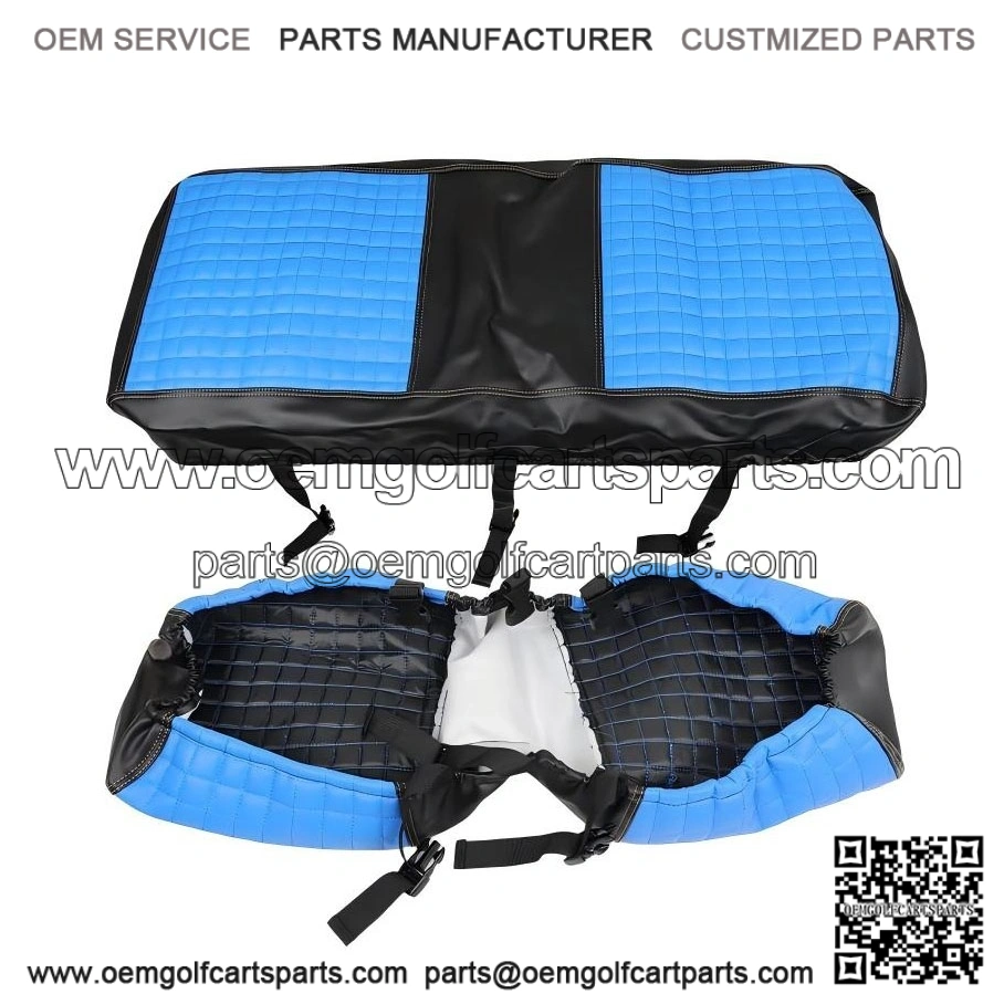 No Staple 2PC RS Type Diamond Golf Cart Seat Cover Kit for Club Car, EZGO, Yamaha - Image 2